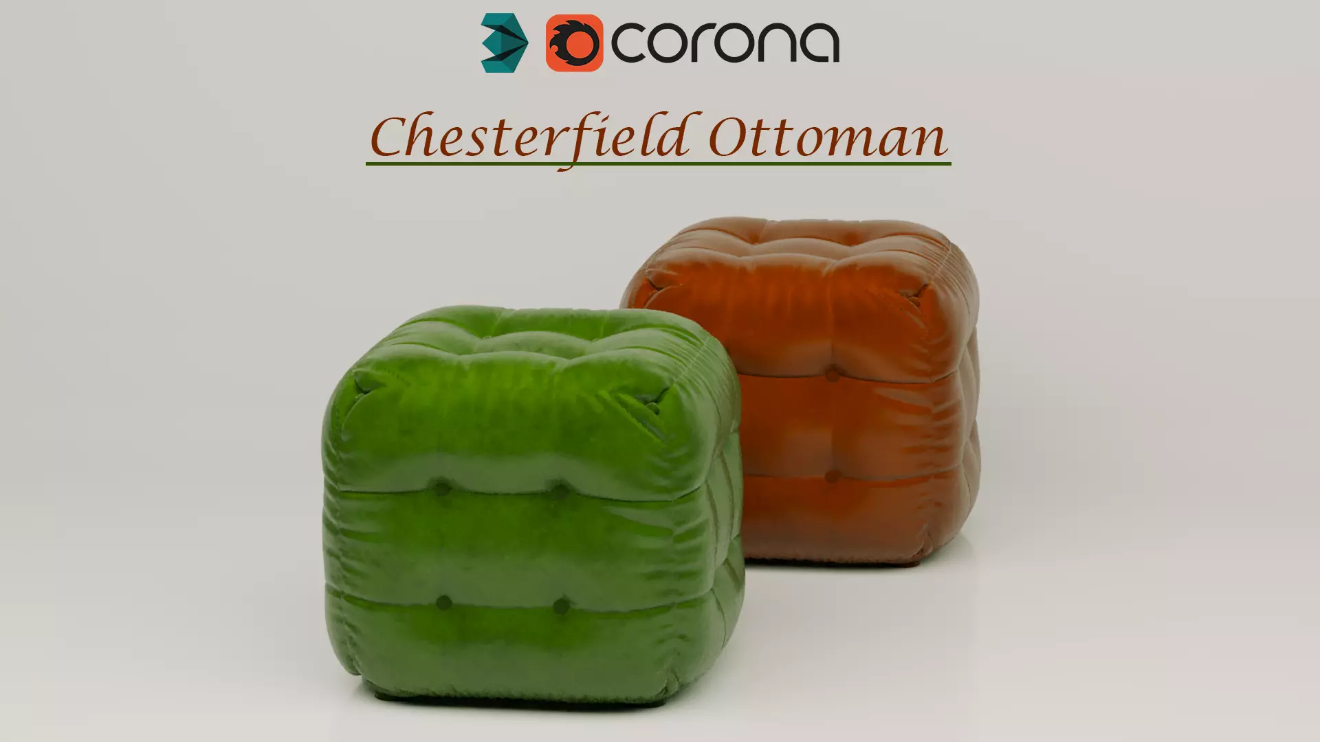 Chesterfield Ottoman 3D model_0