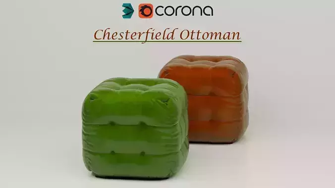 Chesterfield Ottoman 3D model
