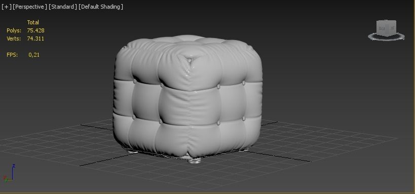 Chesterfield Ottoman 3D model_10