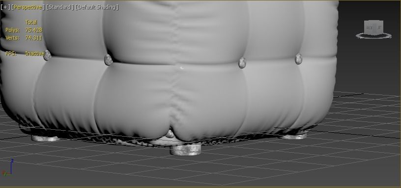 Chesterfield Ottoman 3D model_11