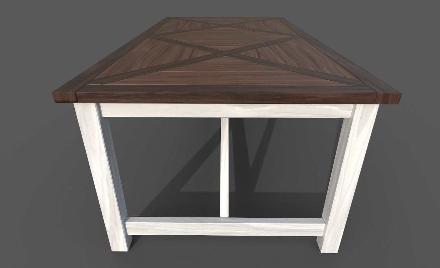 FURNITURE SET of Vintage Tables Low-poly 3D model_3