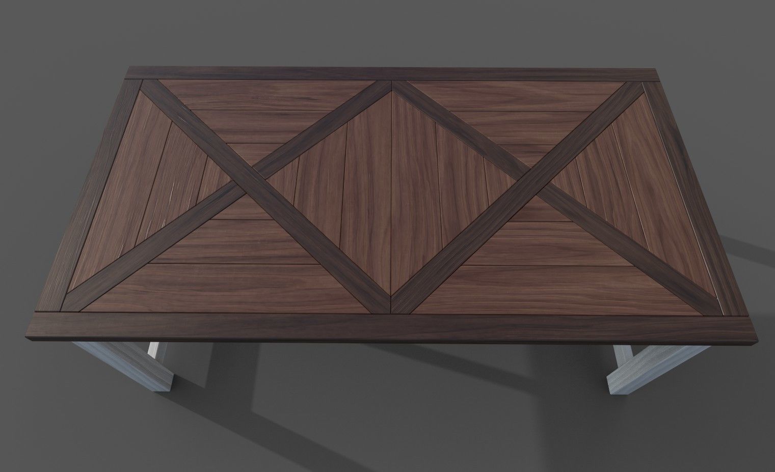 FURNITURE SET of Vintage Tables Low-poly 3D model_2