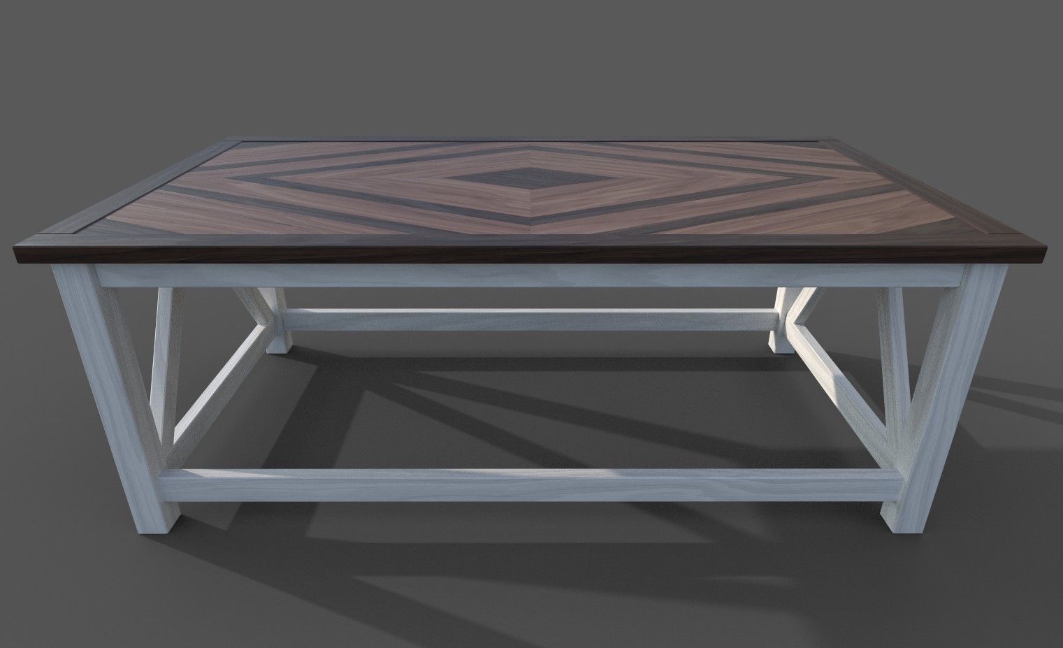 FURNITURE SET of Vintage Tables Low-poly 3D model_13