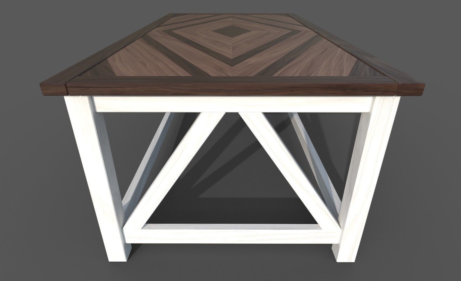 FURNITURE SET of Vintage Tables Low-poly 3D model_15