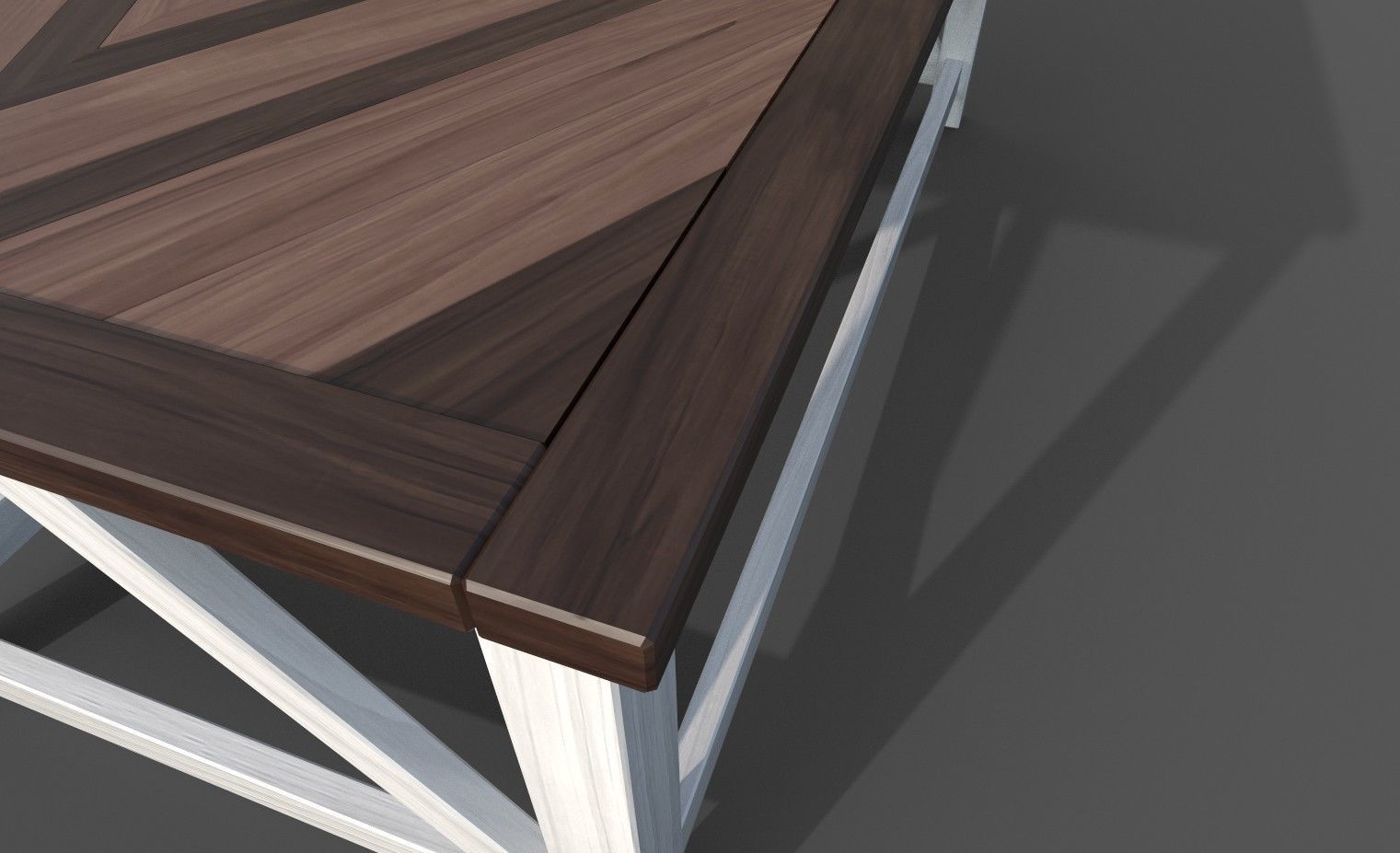 FURNITURE SET of Vintage Tables Low-poly 3D model_17