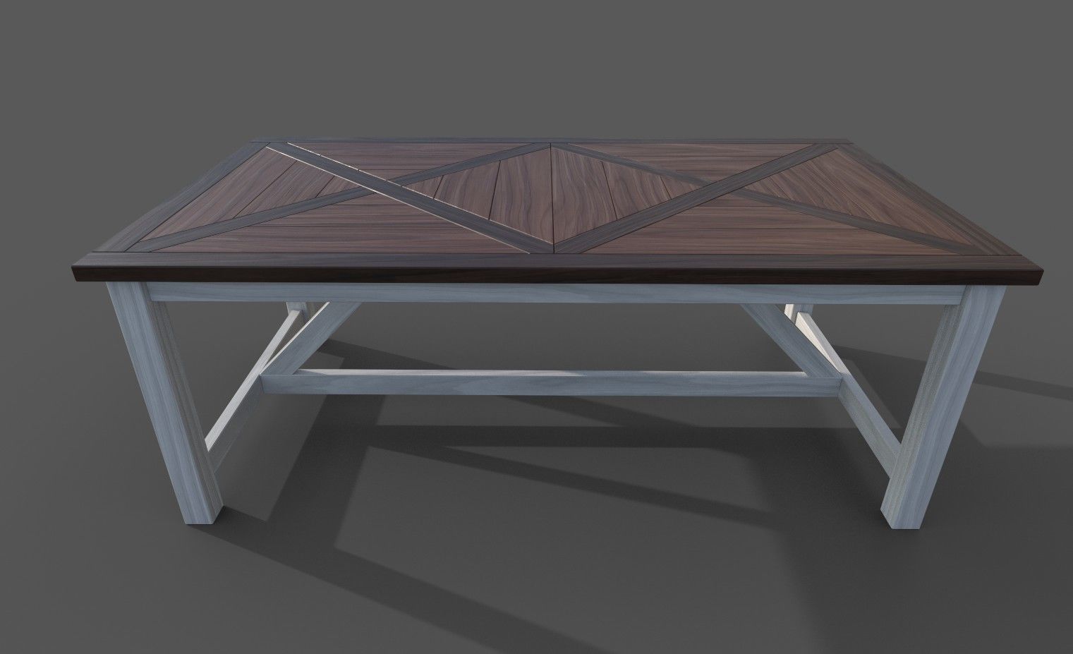 FURNITURE SET of Vintage Tables Low-poly 3D model_1