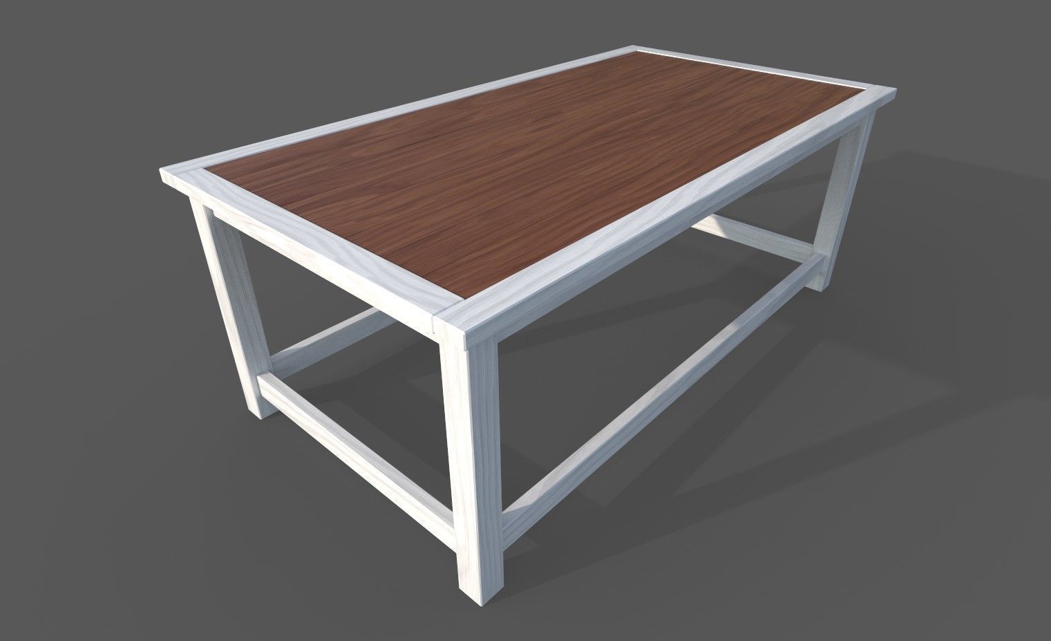 FURNITURE SET of Vintage Tables Low-poly 3D model_6