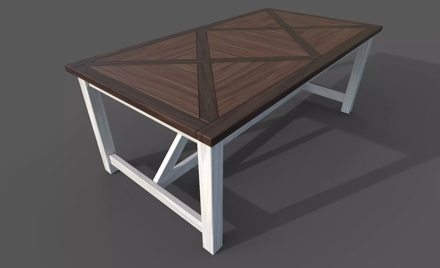 FURNITURE SET of Vintage Tables Low-poly 3D model_0