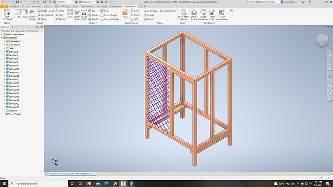 Outdoor Bird Cage Frame 3D print model