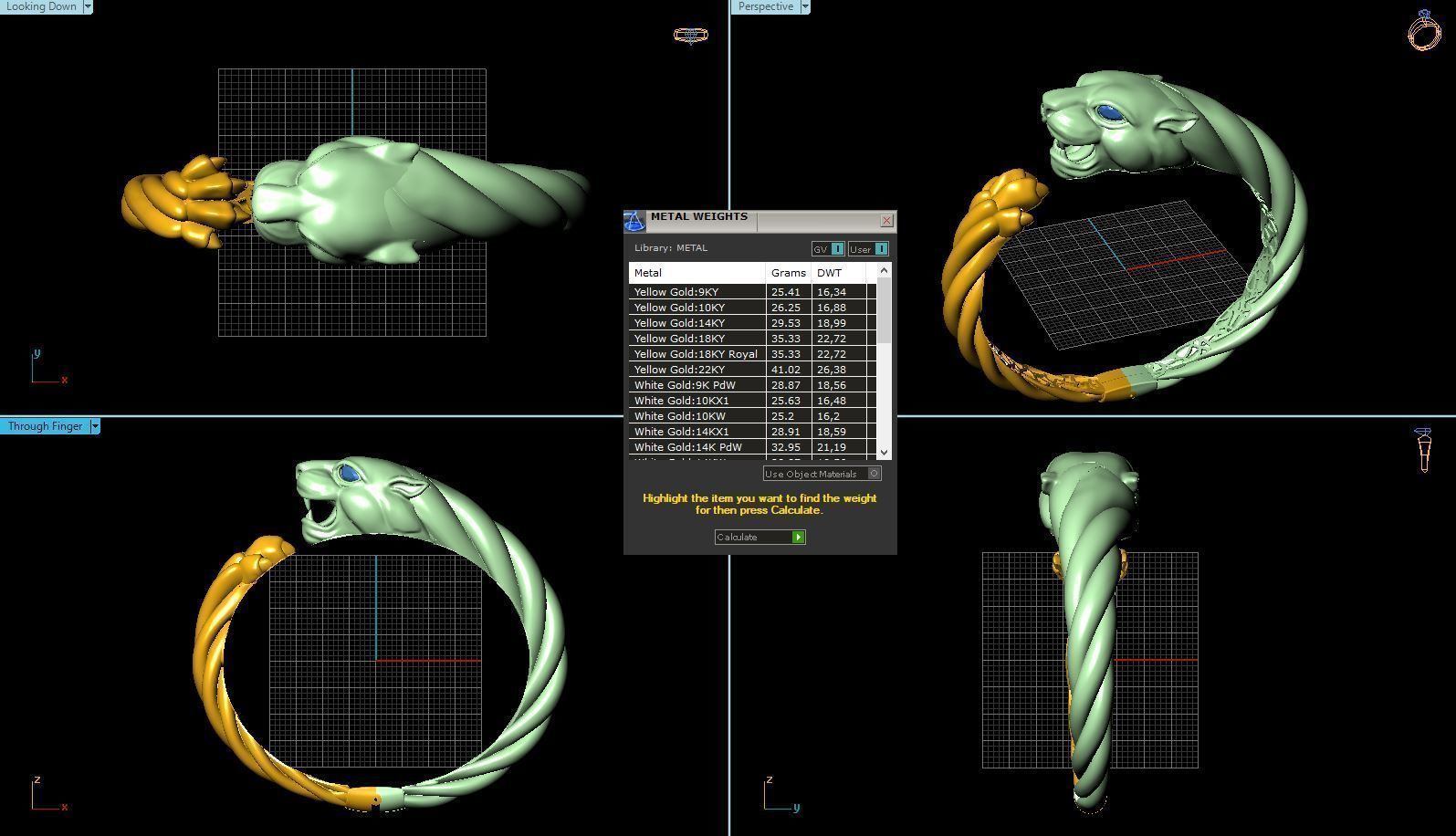 tiger bracelet 3D model_3