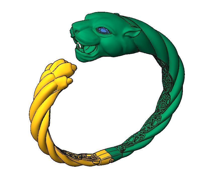 tiger bracelet 3D model_4