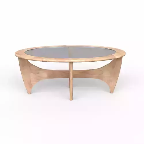 Carnes solid wood coffee-Table natural finish Low-poly 3D model