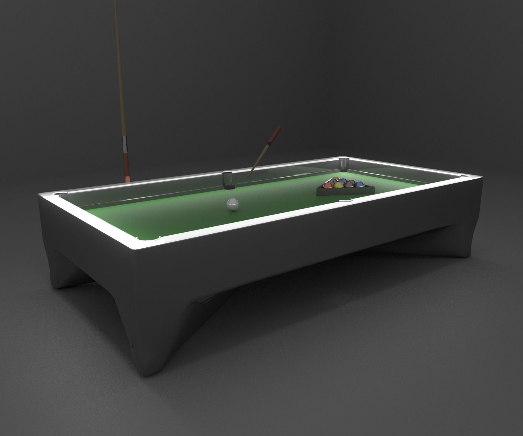 Billard Table Low-poly 3D model_2