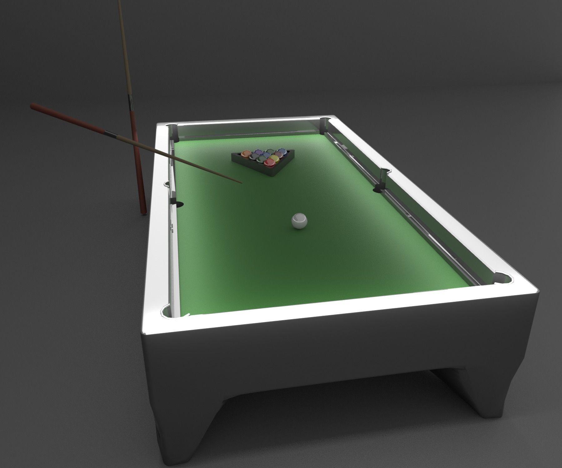 Billard Table Low-poly 3D model_4