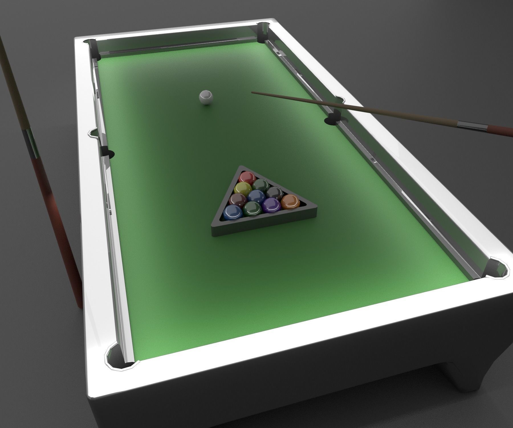 Billard Table Low-poly 3D model_6