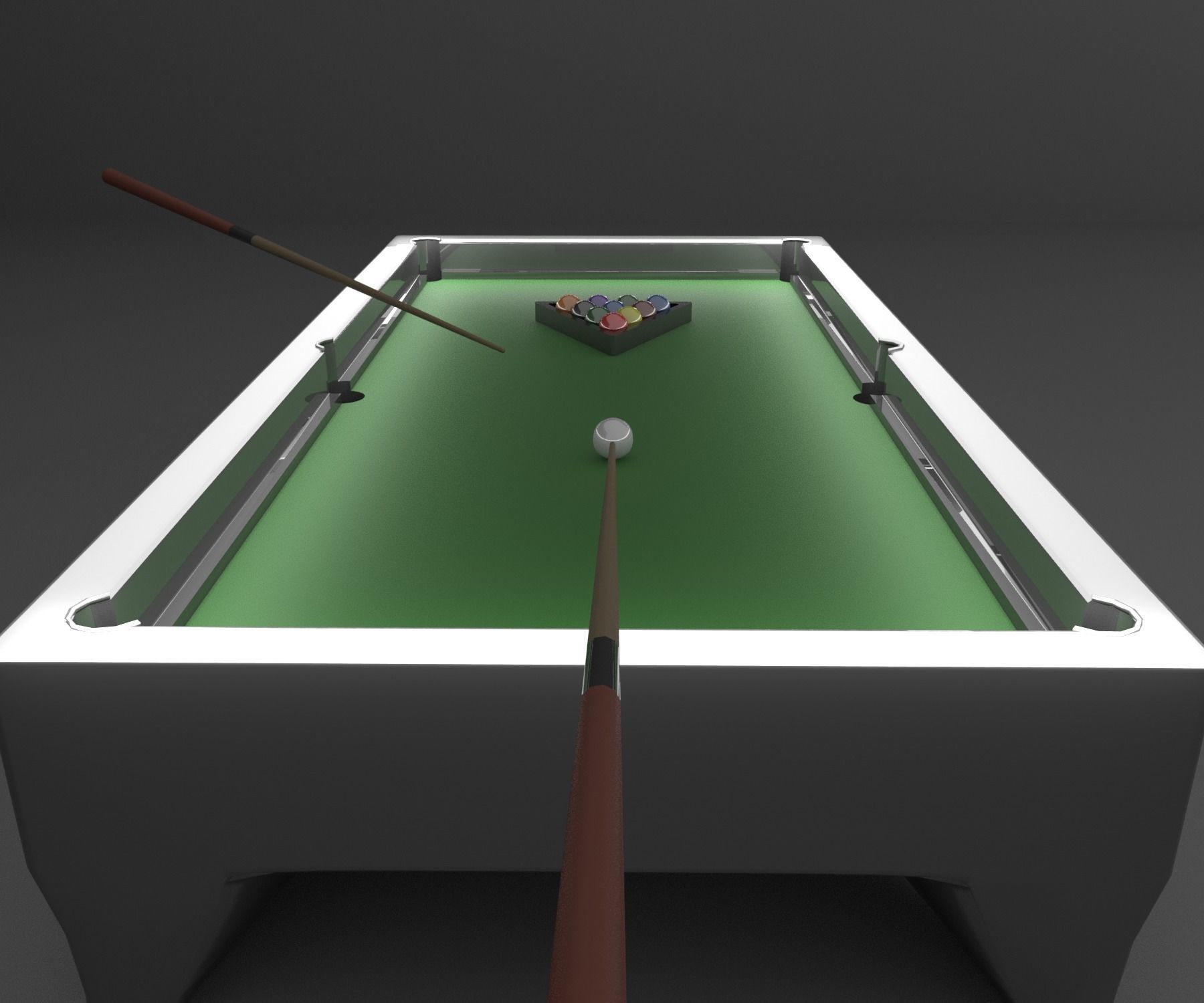 Billard Table Low-poly 3D model_7