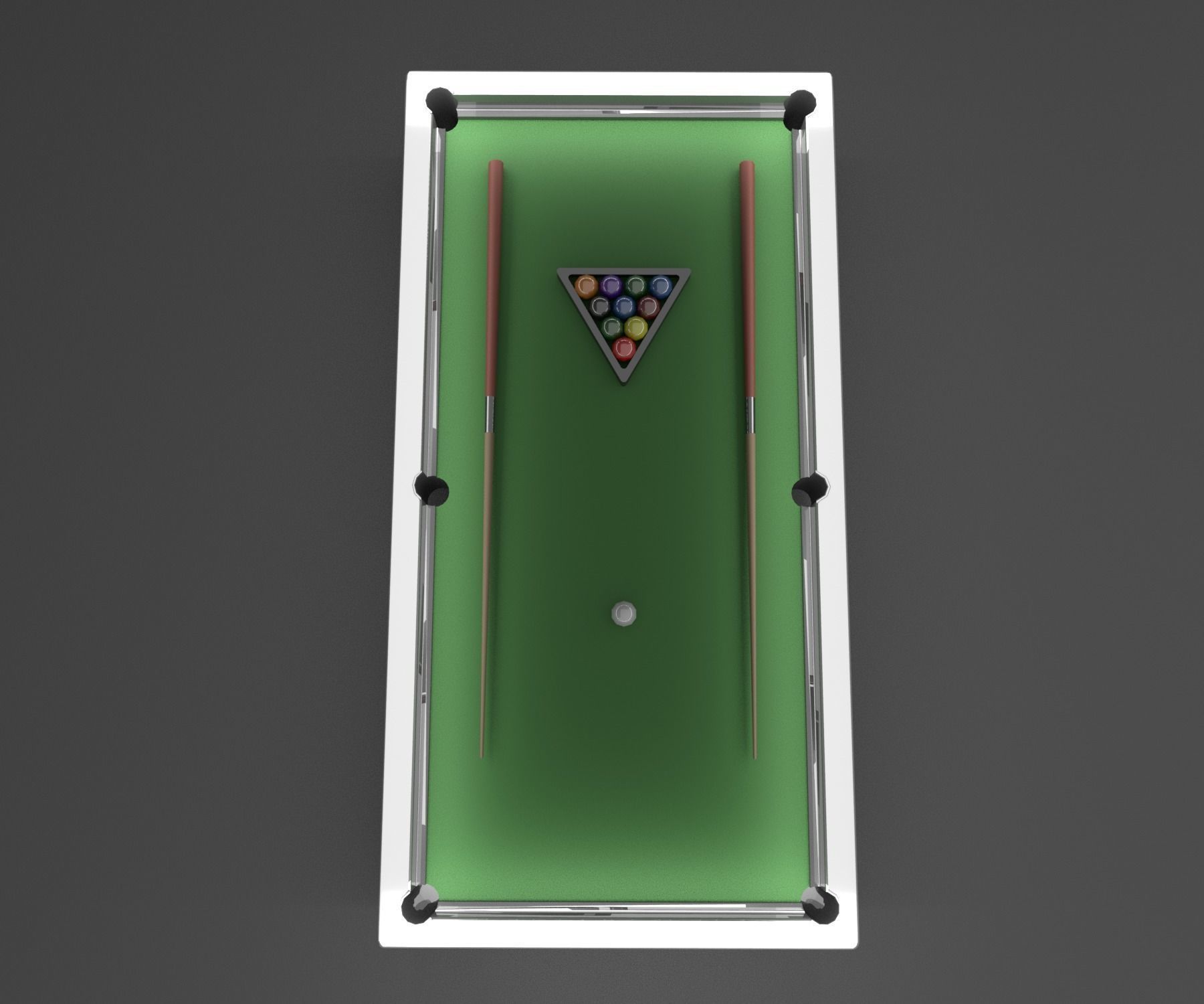 Billard Table Low-poly 3D model_1