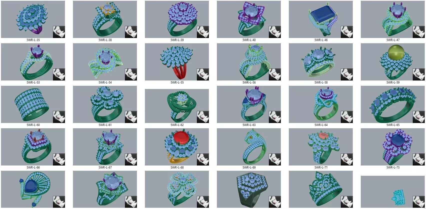 ring diamond 30 ring 3D print model