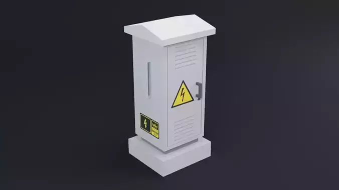 Electrical Box - Transformer Game Ready Low Poly 3d Model Low-poly 3D model