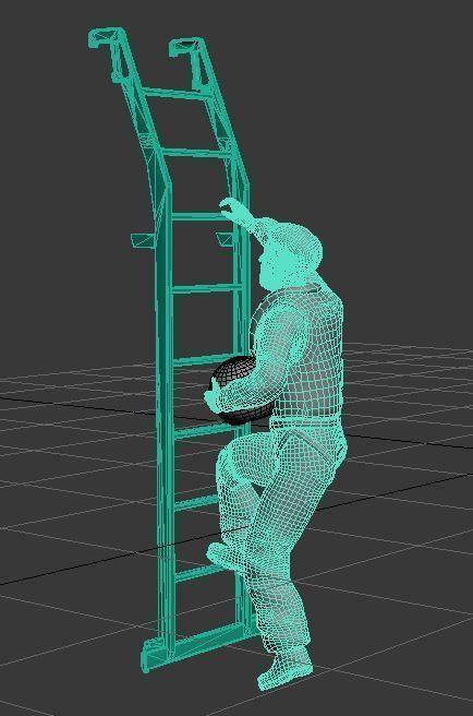 72scale mig 29 pilot with ladder 3D print model_1