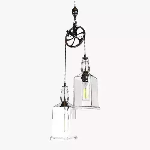 Whiskey Bottles Pulley Pendant Lighting