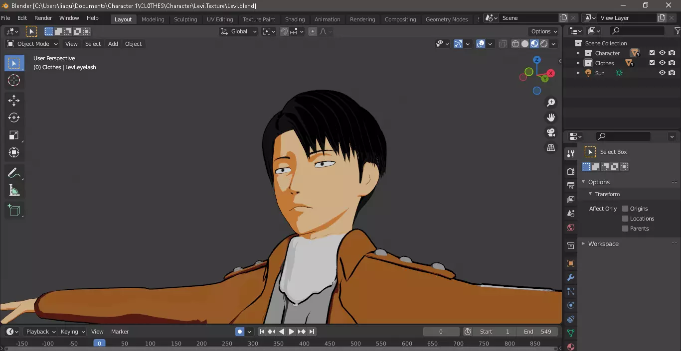 Levi AttackOnTitian Free 3D model