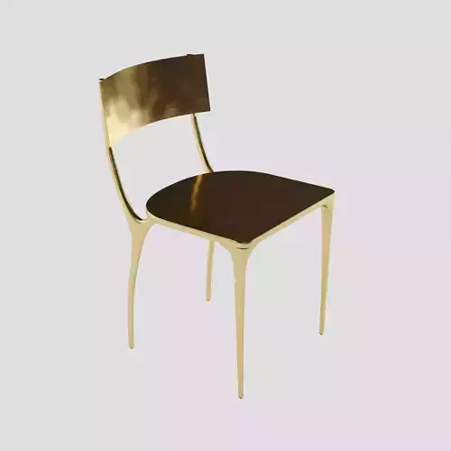 Oro Gold Dining Chair 3D model 3D model