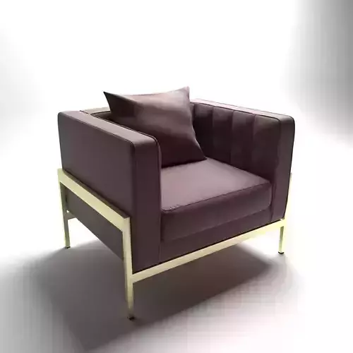 Brown living room armchair