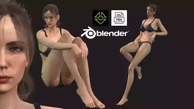 sexy woman 3d modeling igirl