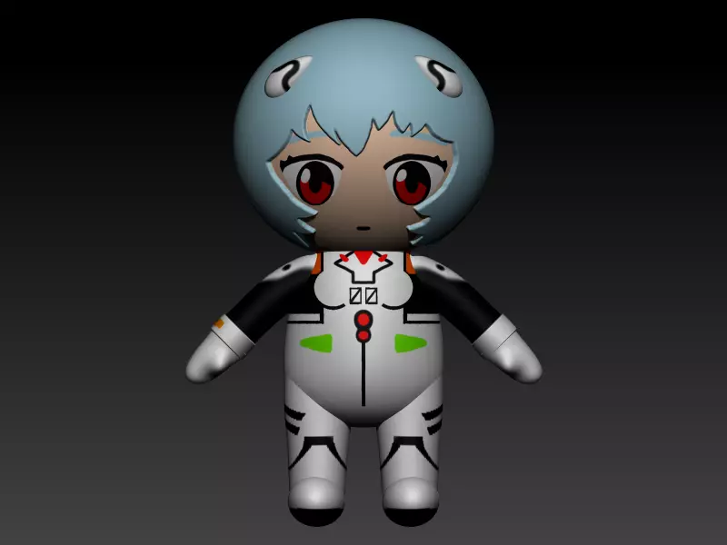 Rei chikita 3D plushie model 3D print model