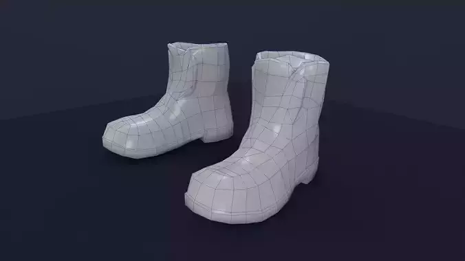 Low Poly Boots pair of