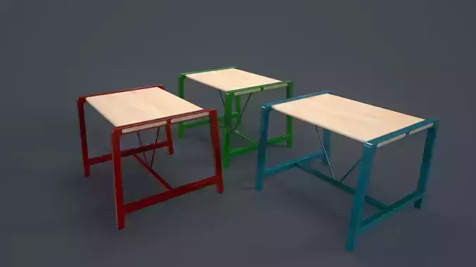 IKEA TABLE YPPERLIG PBR Game Ready Low-poly 3D model