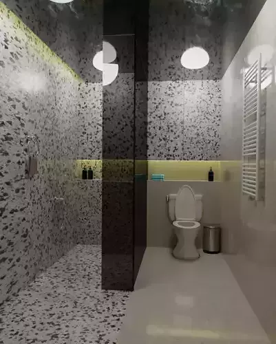 bathroom modern with tiles
