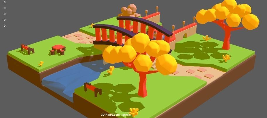 Illustrator 3D enviornment Low-poly 3D model_6