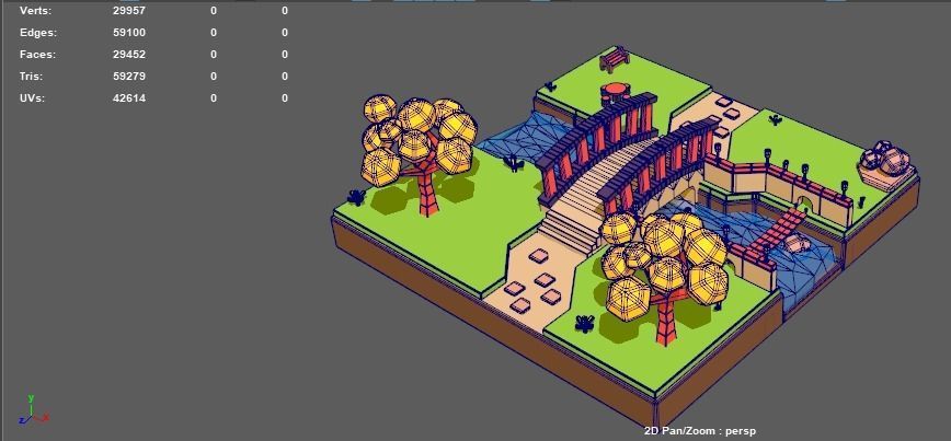 Illustrator 3D enviornment Low-poly 3D model_14