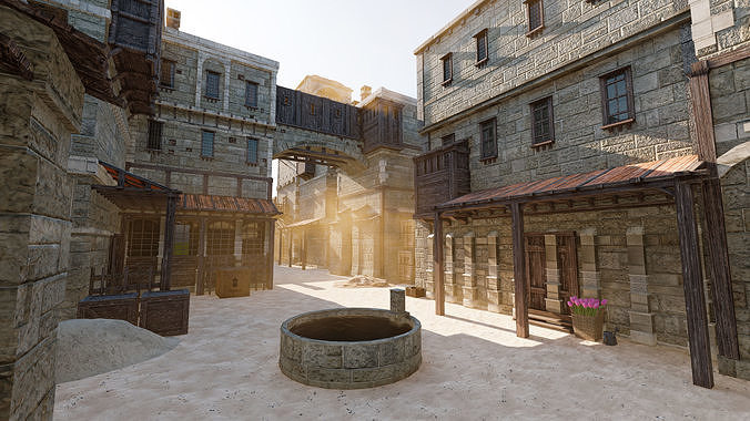 LUMION SCENE MEDIEVAL BLOCK 9 15 Free 3D model