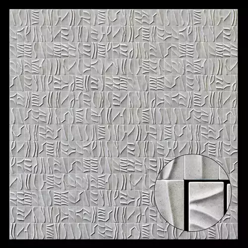 Tile line curve decor n1 3D model