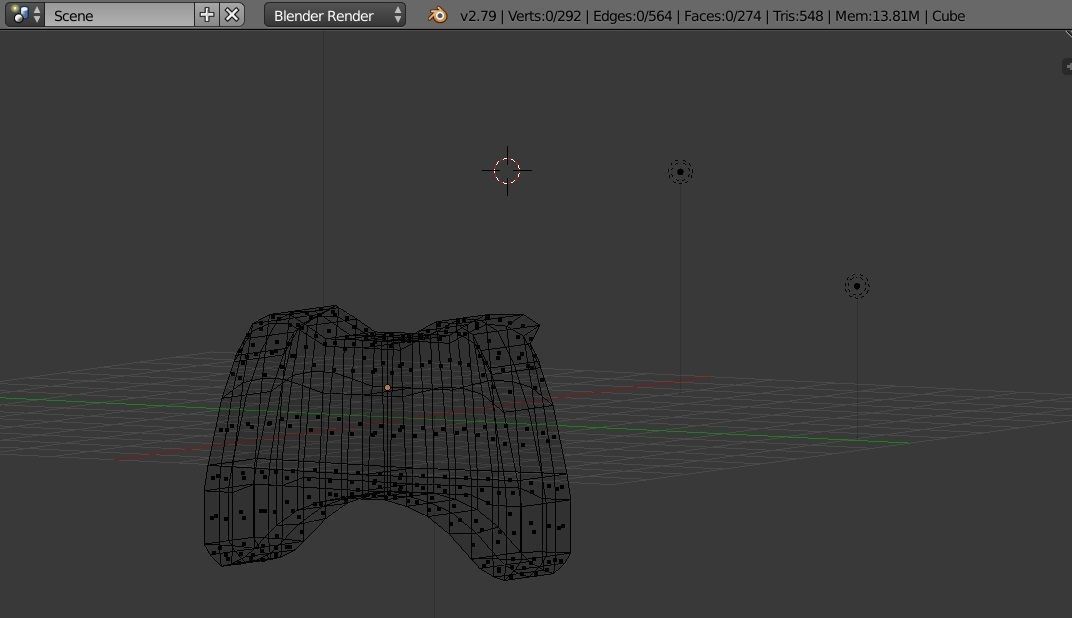 Xbox 360 controller  Low-poly 3D model_5