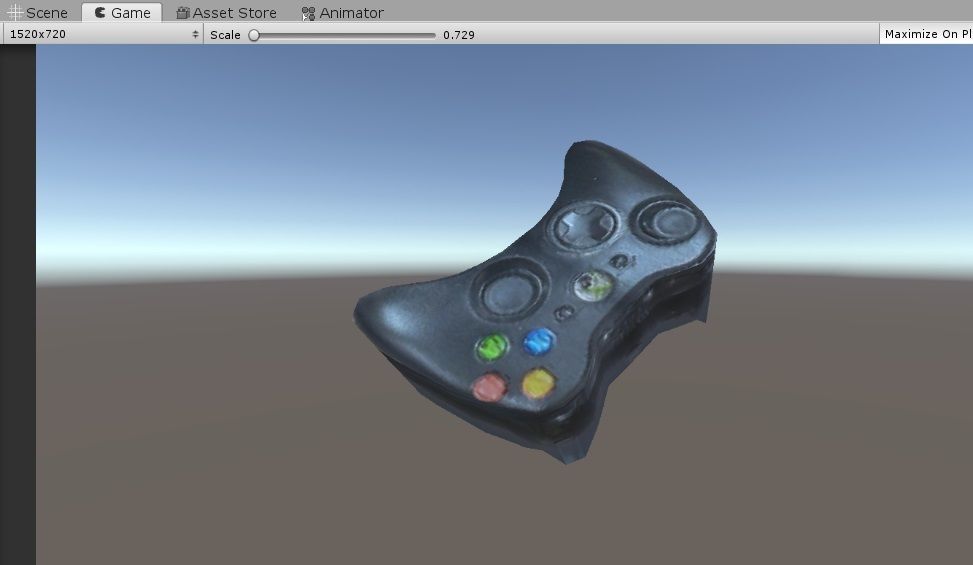 Xbox 360 controller  Low-poly 3D model_3