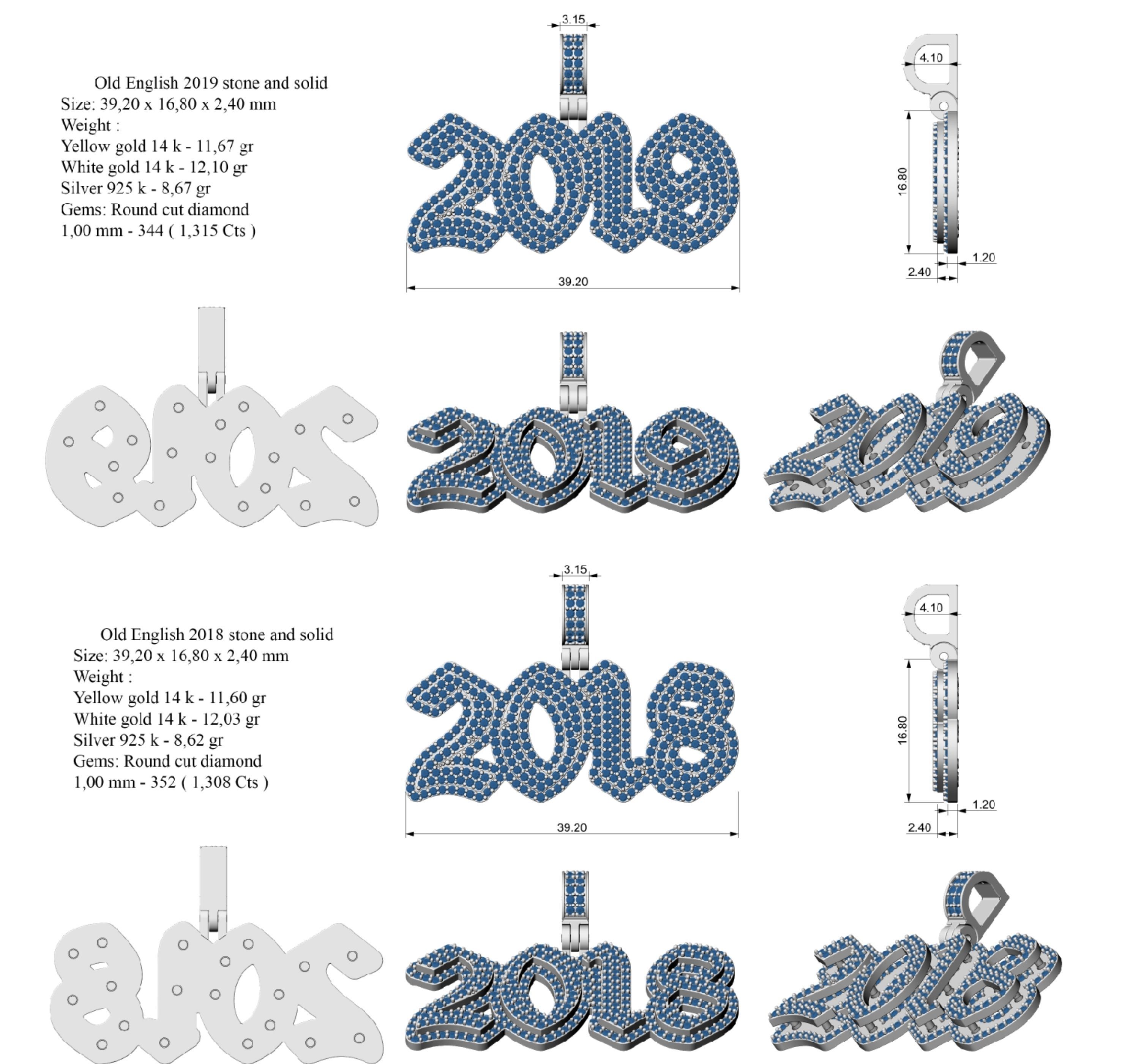 Old English 2010-2019 stone and solid 3D Model Collection _7