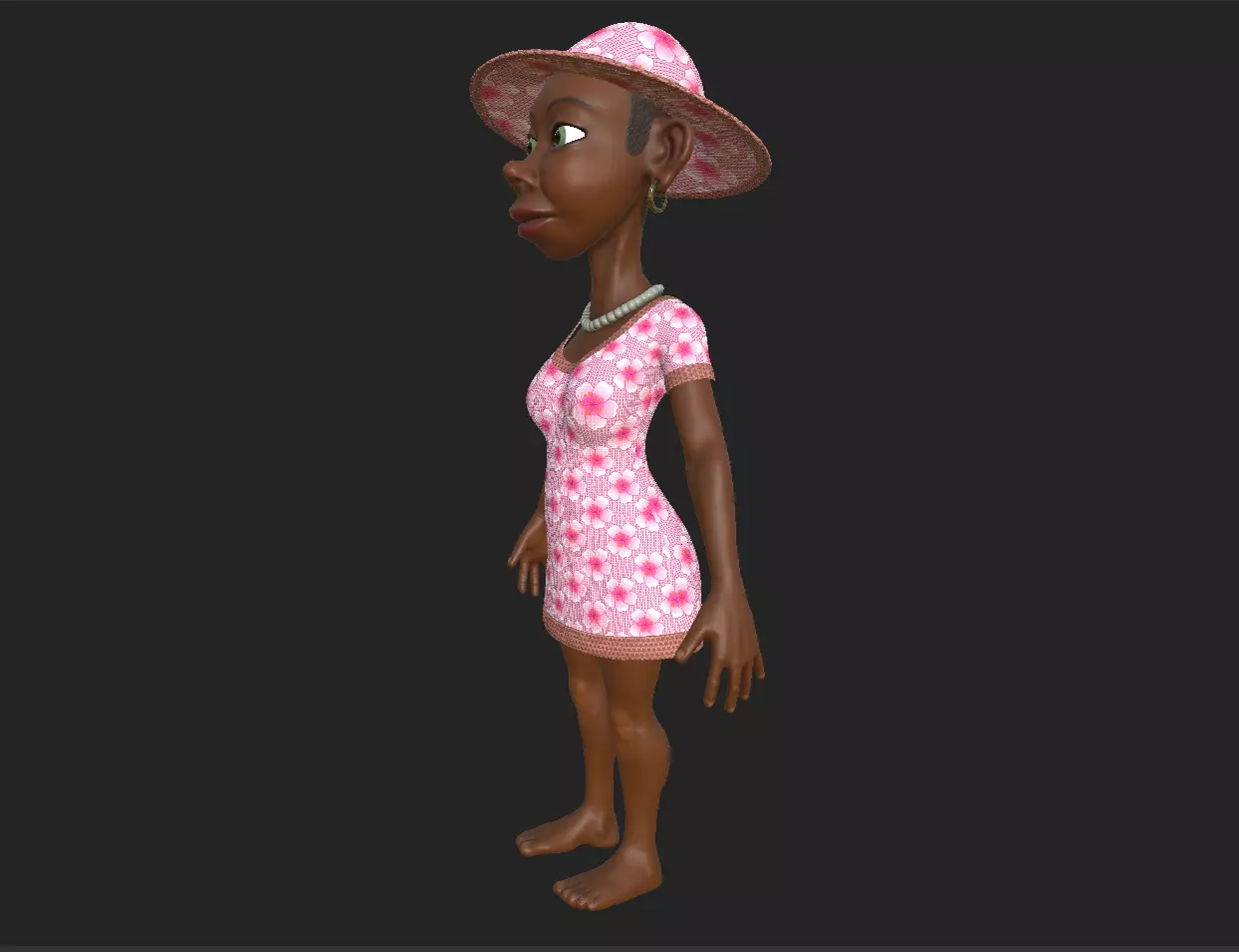 woman Ruby Free low-poly 3D model