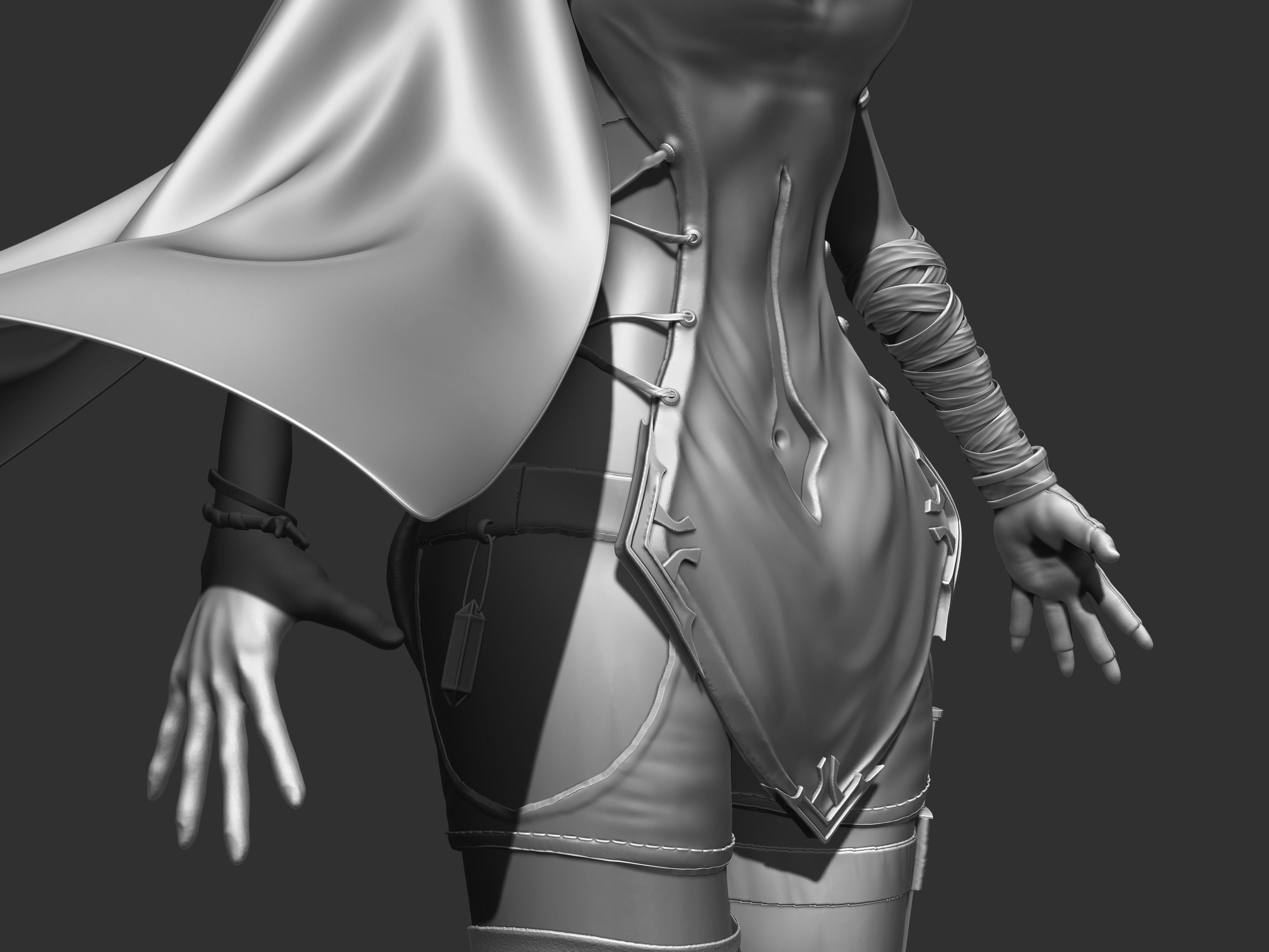 Female Soldier 3D model_8