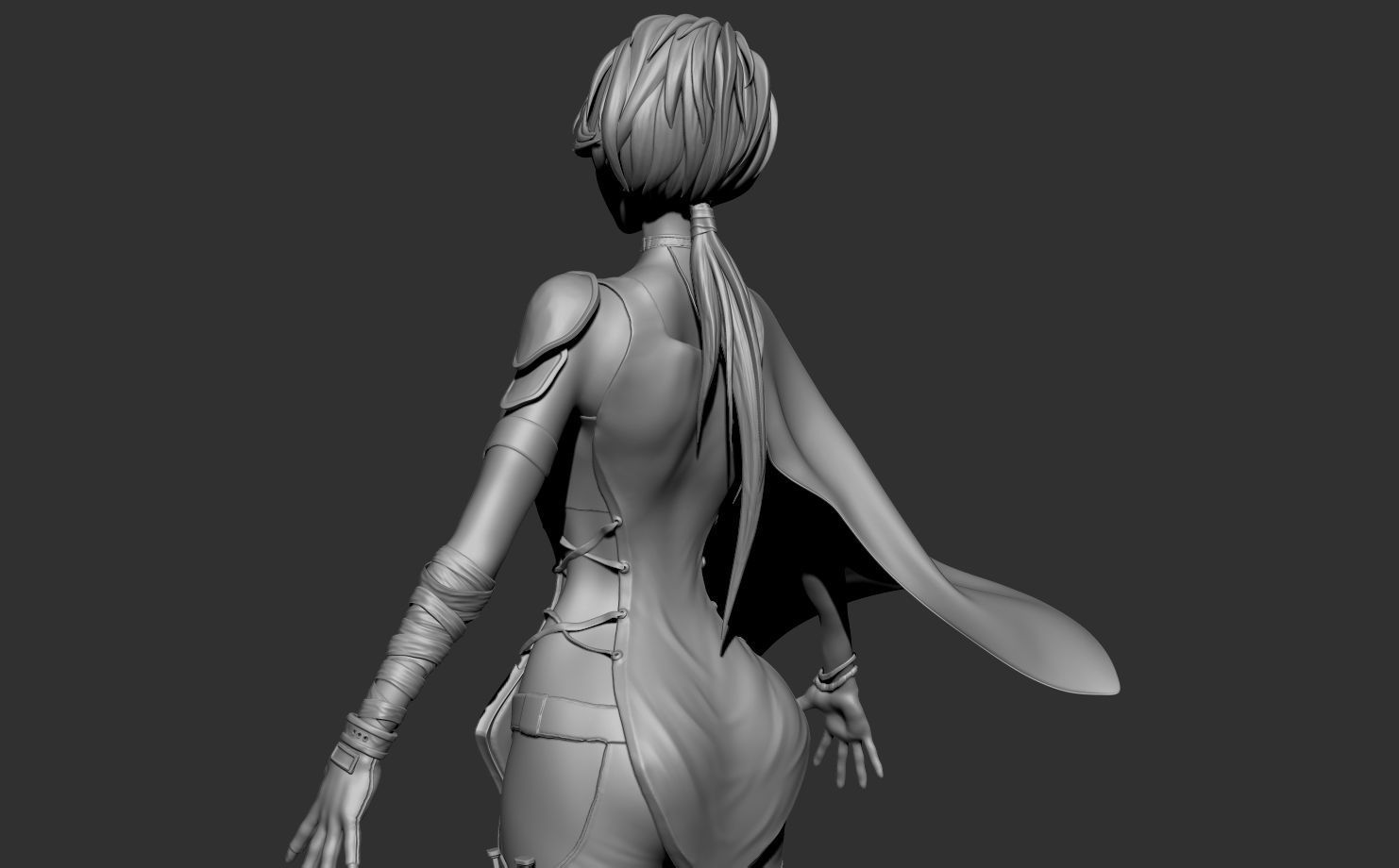 Female Soldier 3D model_9