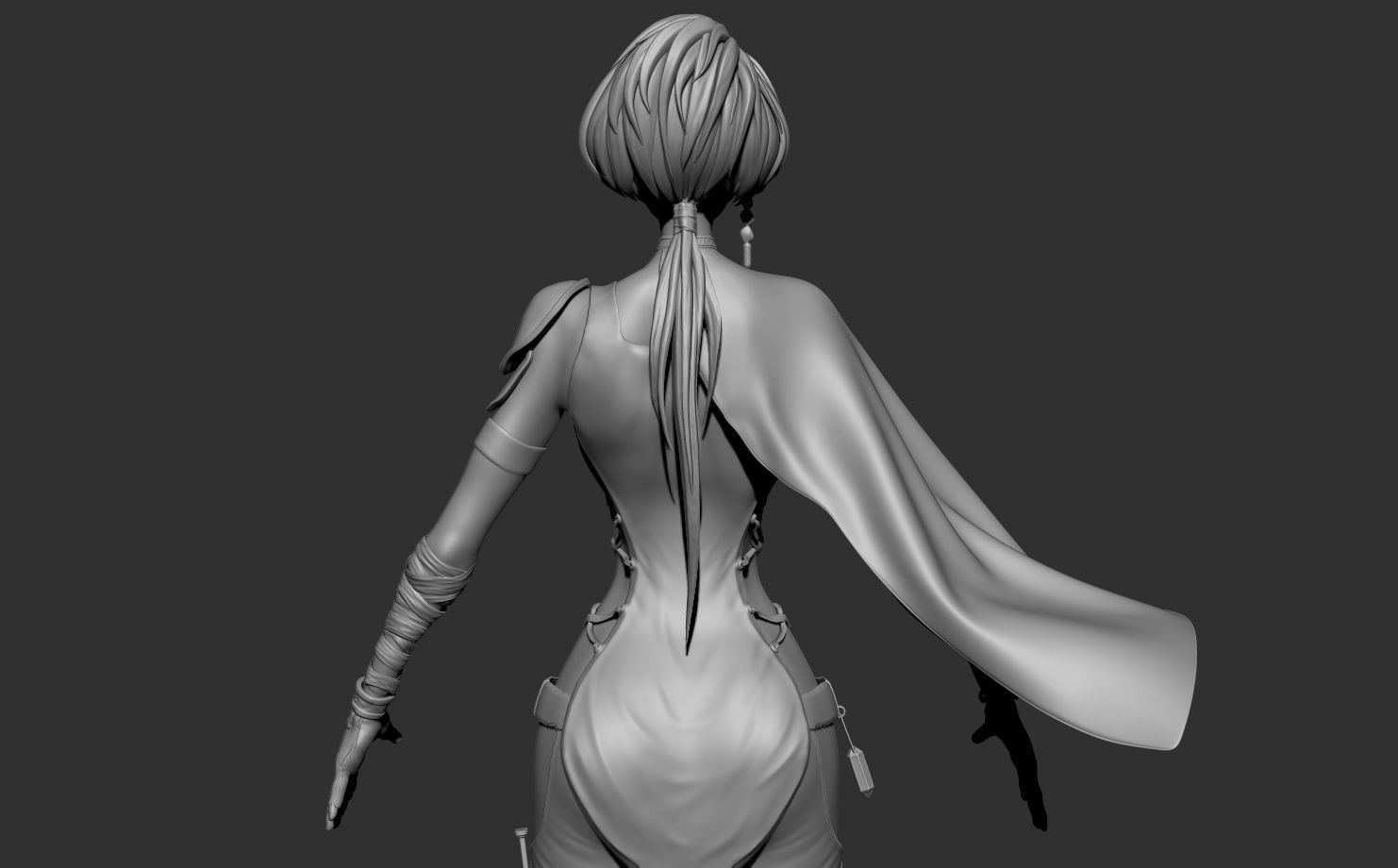 Female Soldier 3D model_10