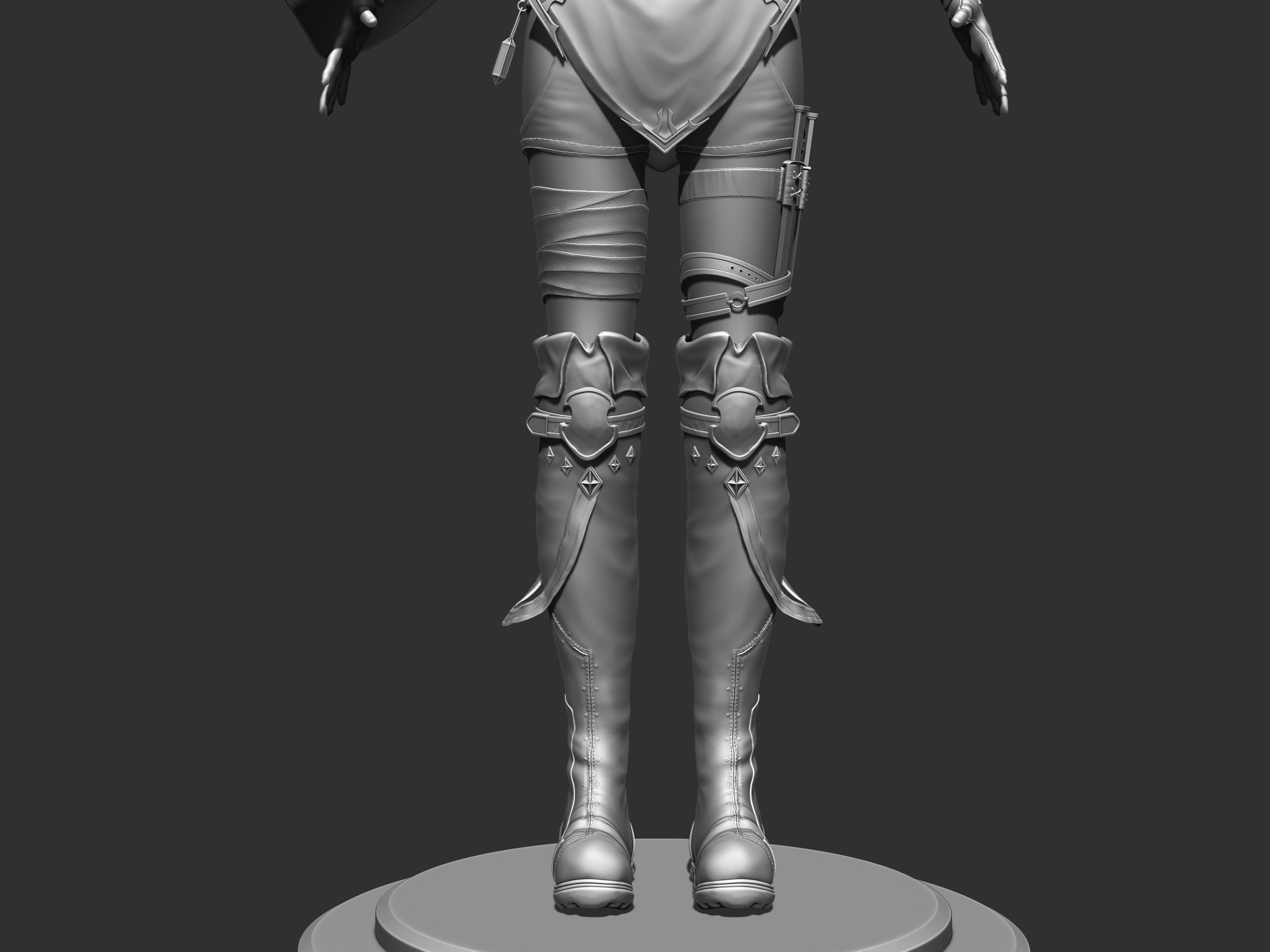 Female Soldier 3D model_11