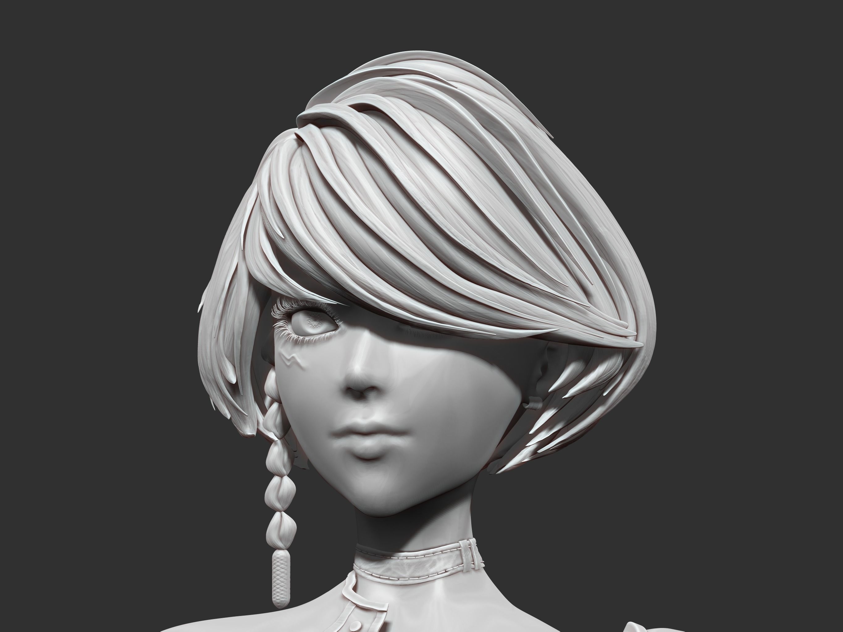 Female Soldier 3D model_4