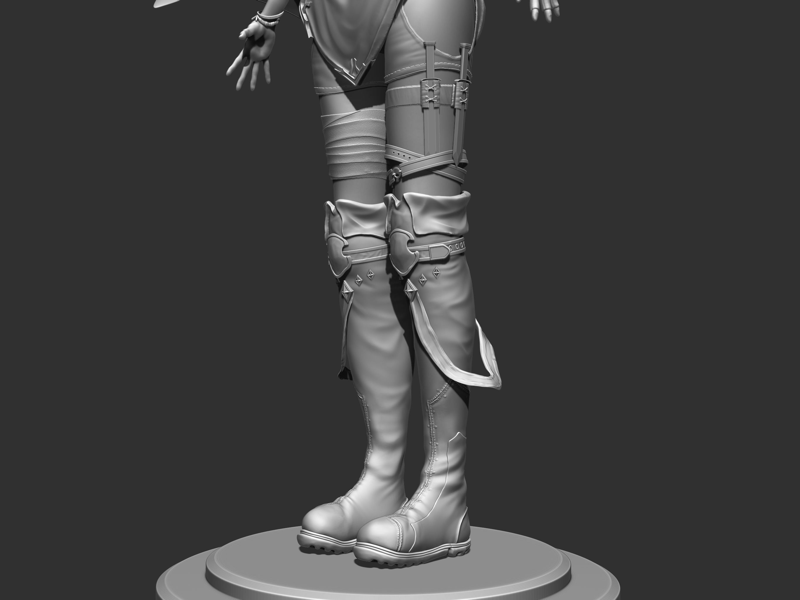 Female Soldier 3D model_12