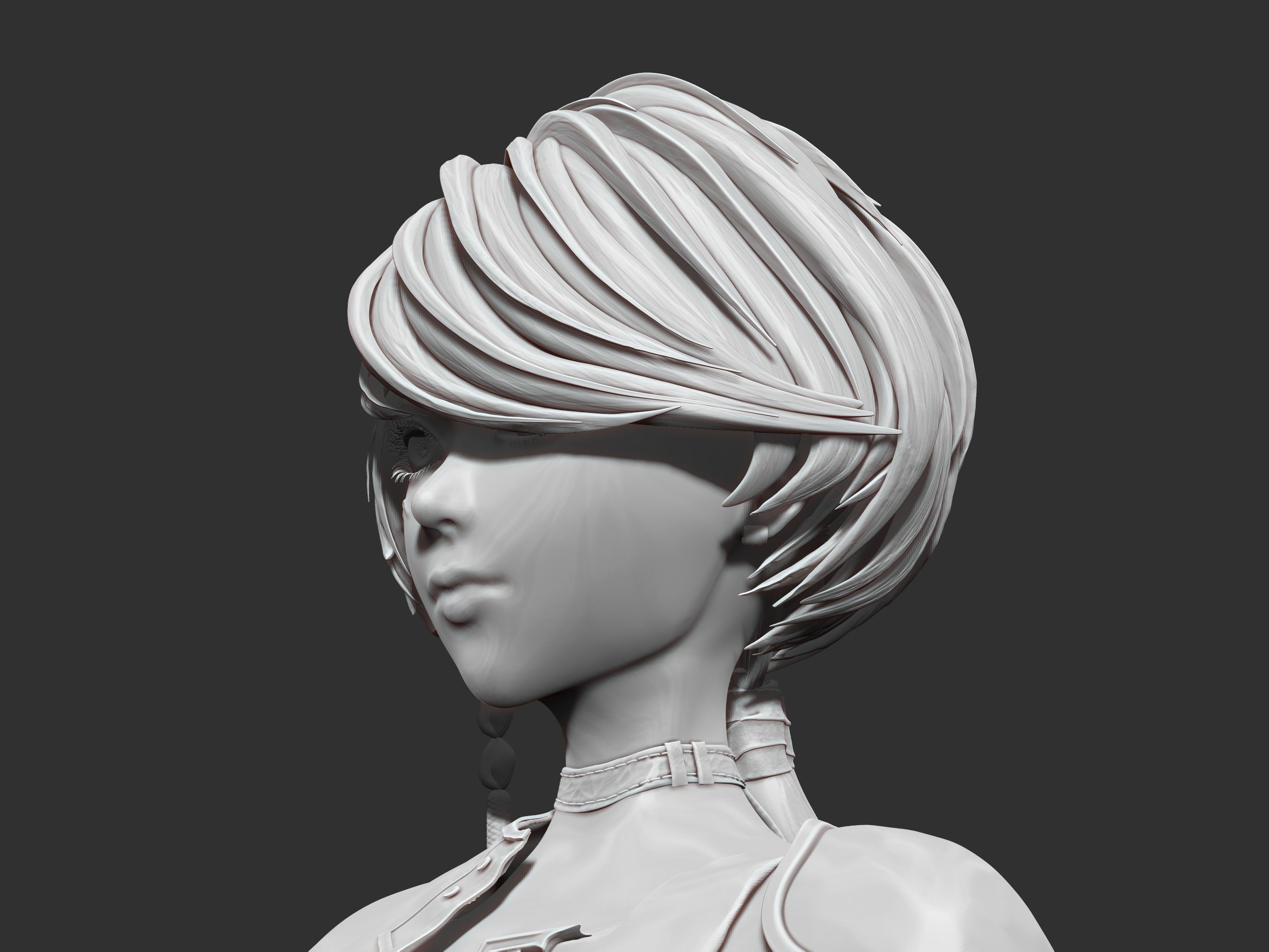 Female Soldier 3D model_5