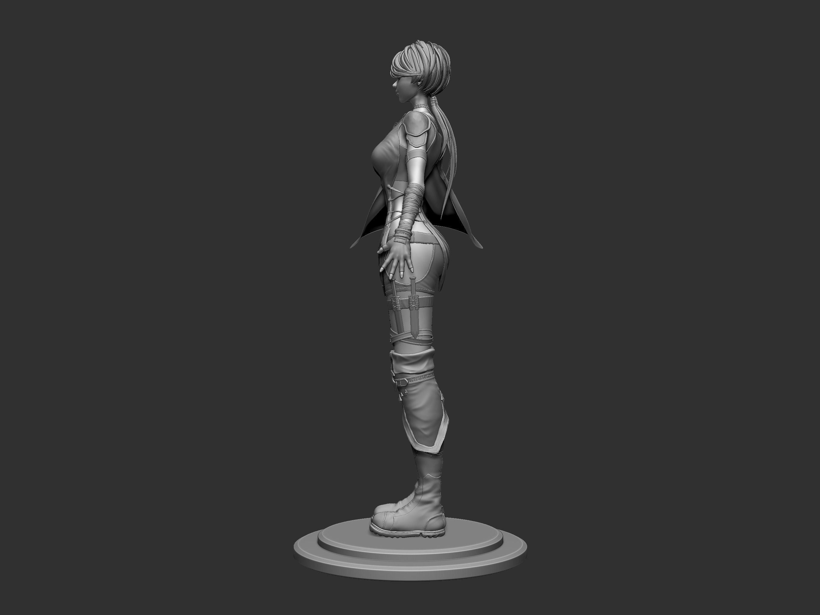 Female Soldier 3D model_16