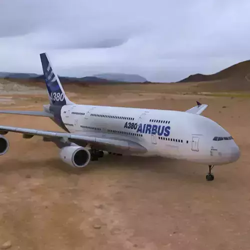 Airbus A380 Low-poly 3D model
